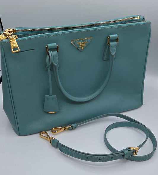 Pre-Loved Prada Saffiano Lux Double Zip Tote