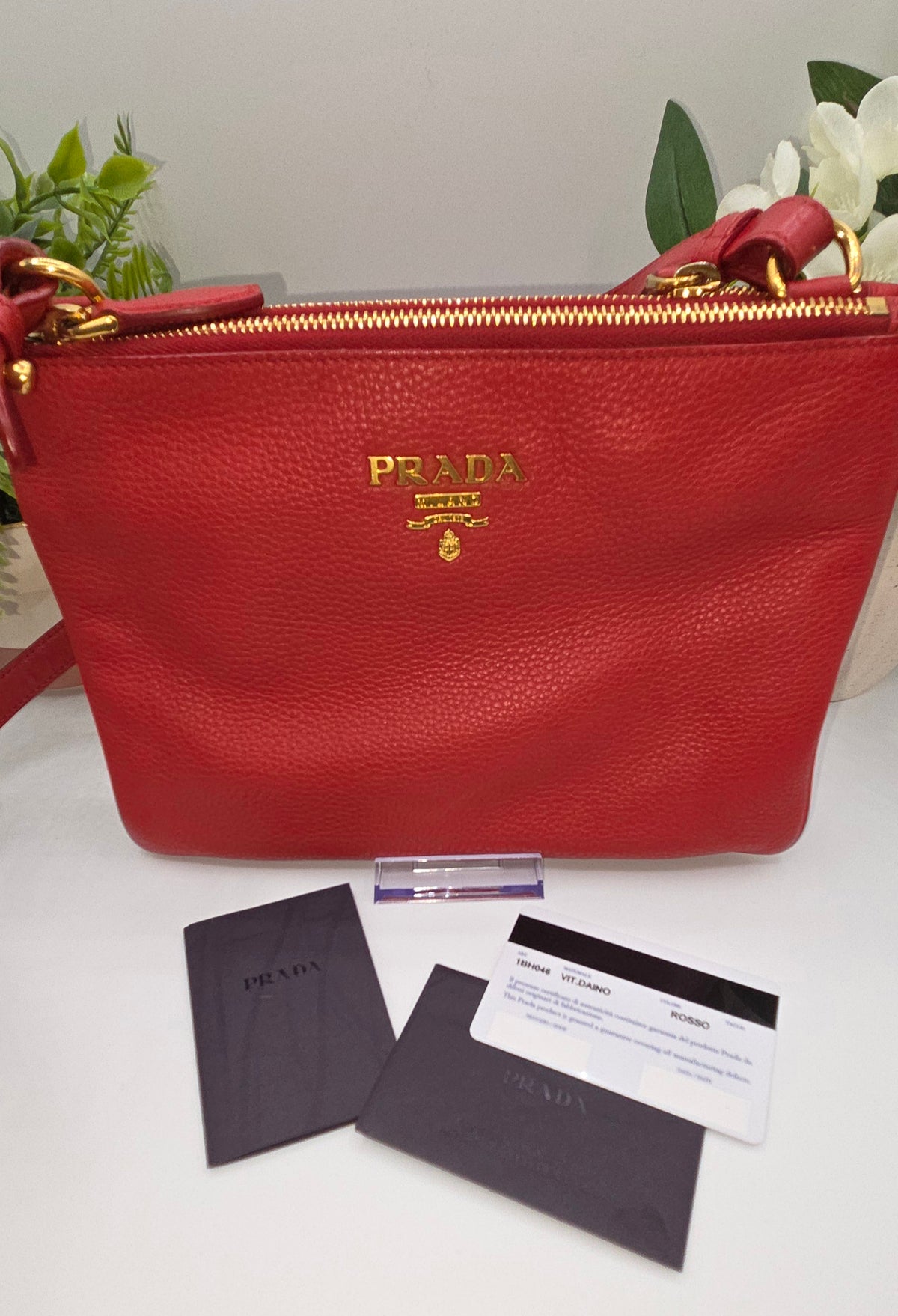 Pre-Loved Prada Vitello Phenix Double Zip