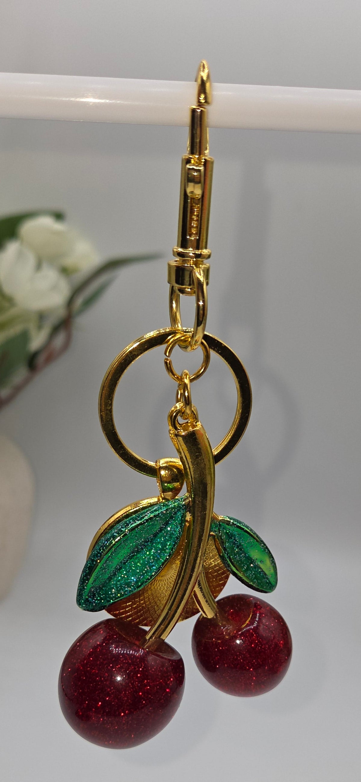 Upcycled GG Cherries Key Ring