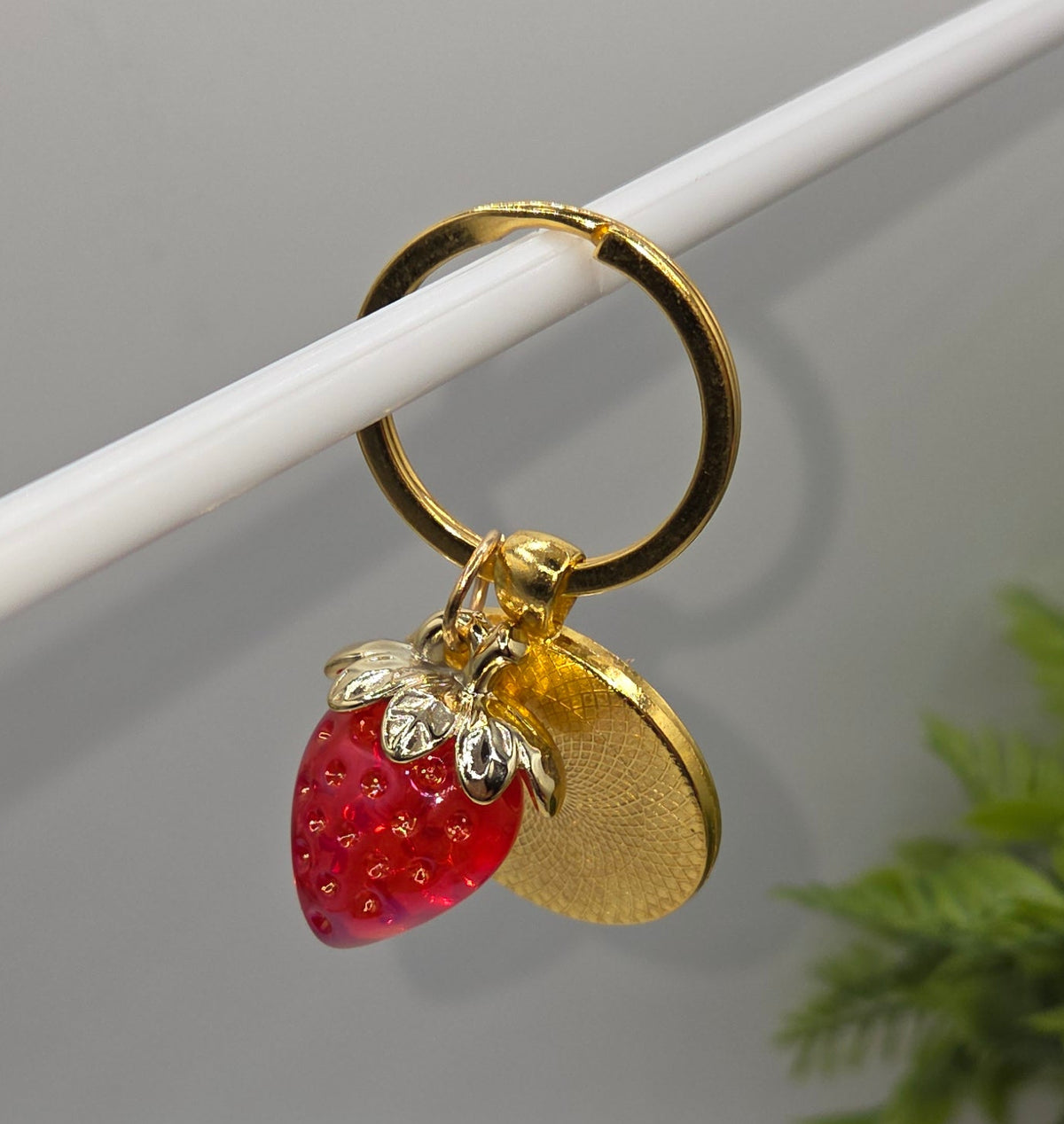 Upcycled GG Key Ring