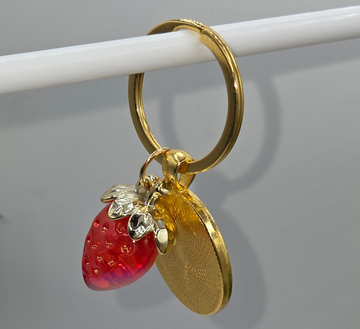 Upcycled GG Key Ring