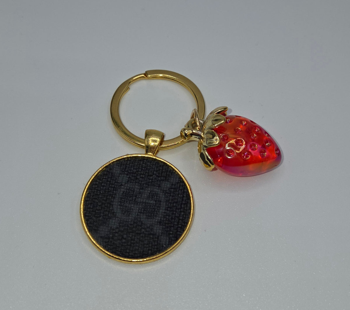 Upcycled GG Key Ring