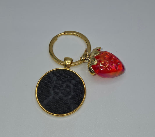 Upcycled GG Key Ring