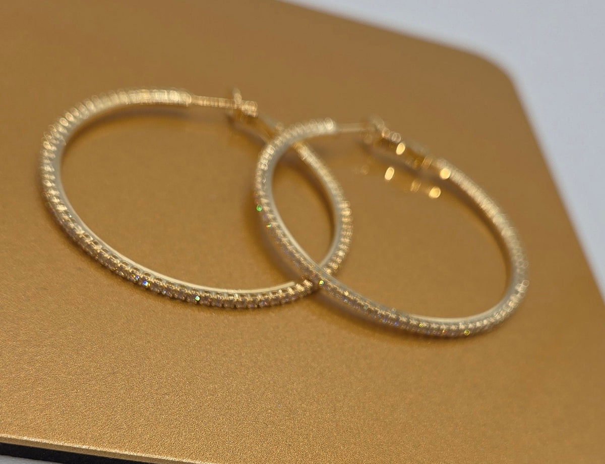 Gold-Plated Hoop Earrings