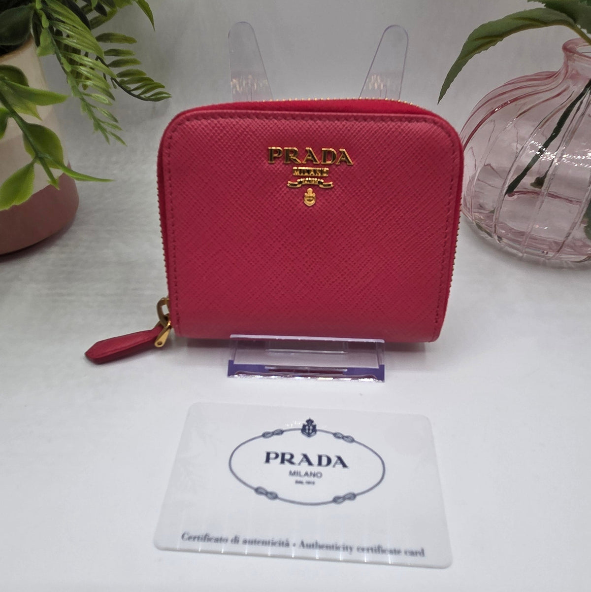 Pre-Loved Prada Saffiano Leather Zip-Around Coin Case