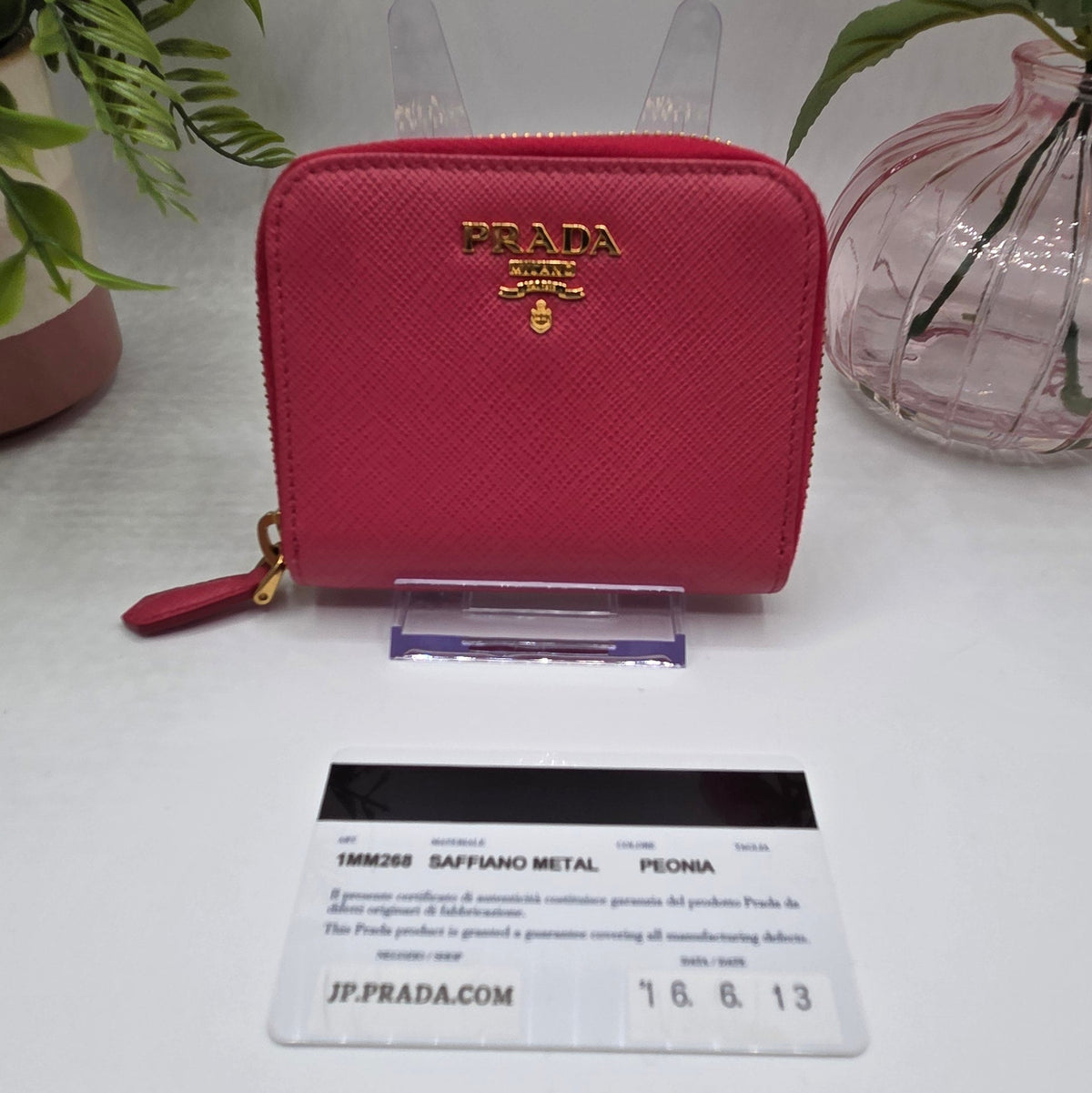 Pre-Loved Prada Saffiano Leather Zip-Around Coin Case