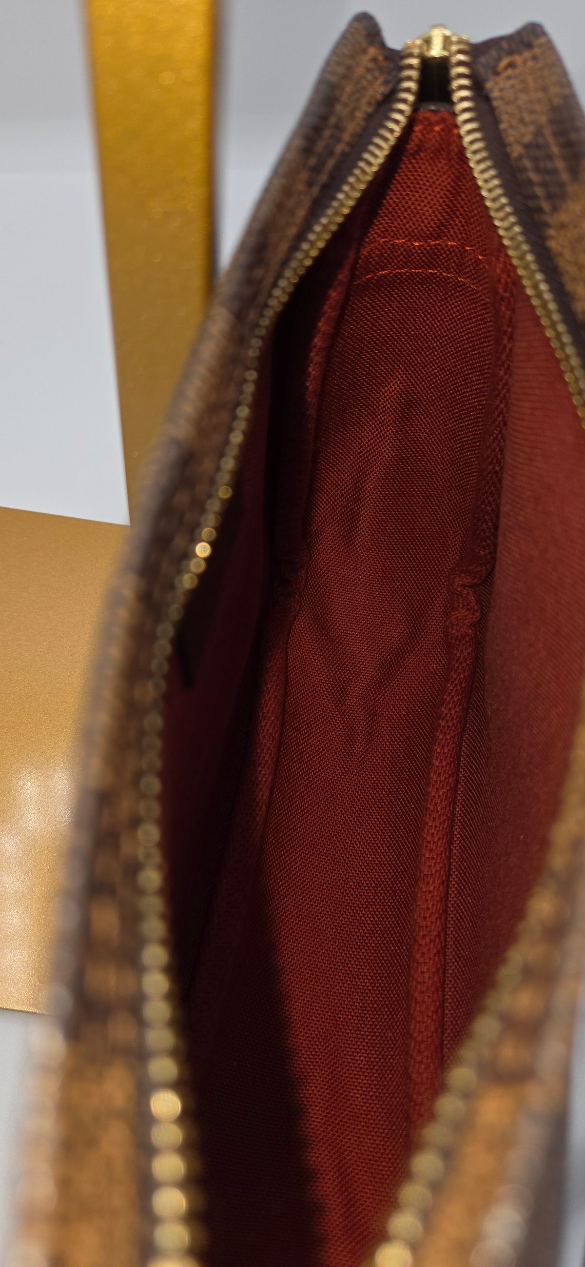 Pre-Loved Louis Vuitton Damier Ebene Trousse Make Up Bag Pochette