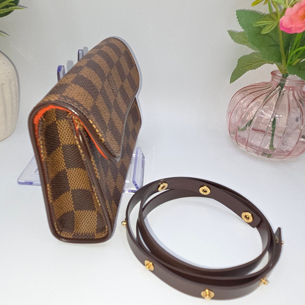 Pre-Loved Louis Vuitton Damier Ebene Pochette Florentine belt bag