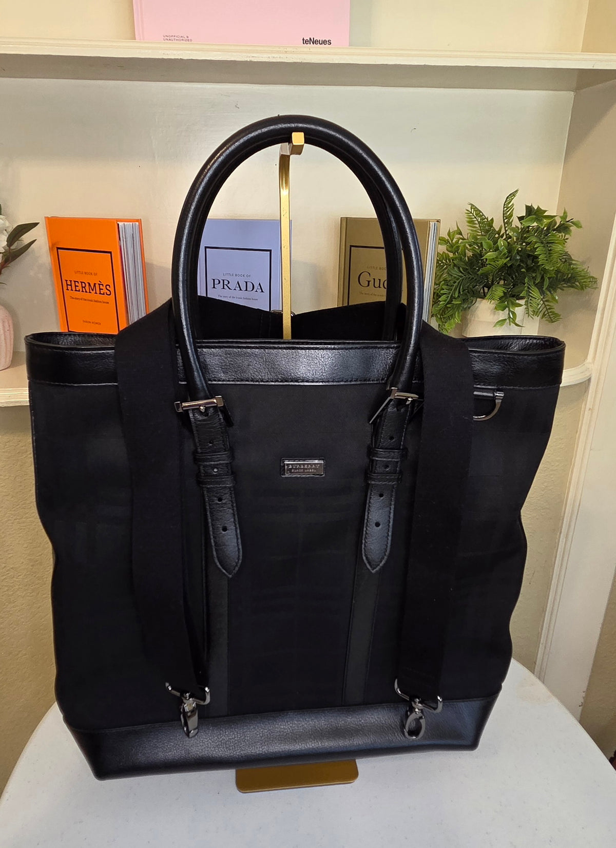 Pre-Loved Burberry Black Label Tote Bag
