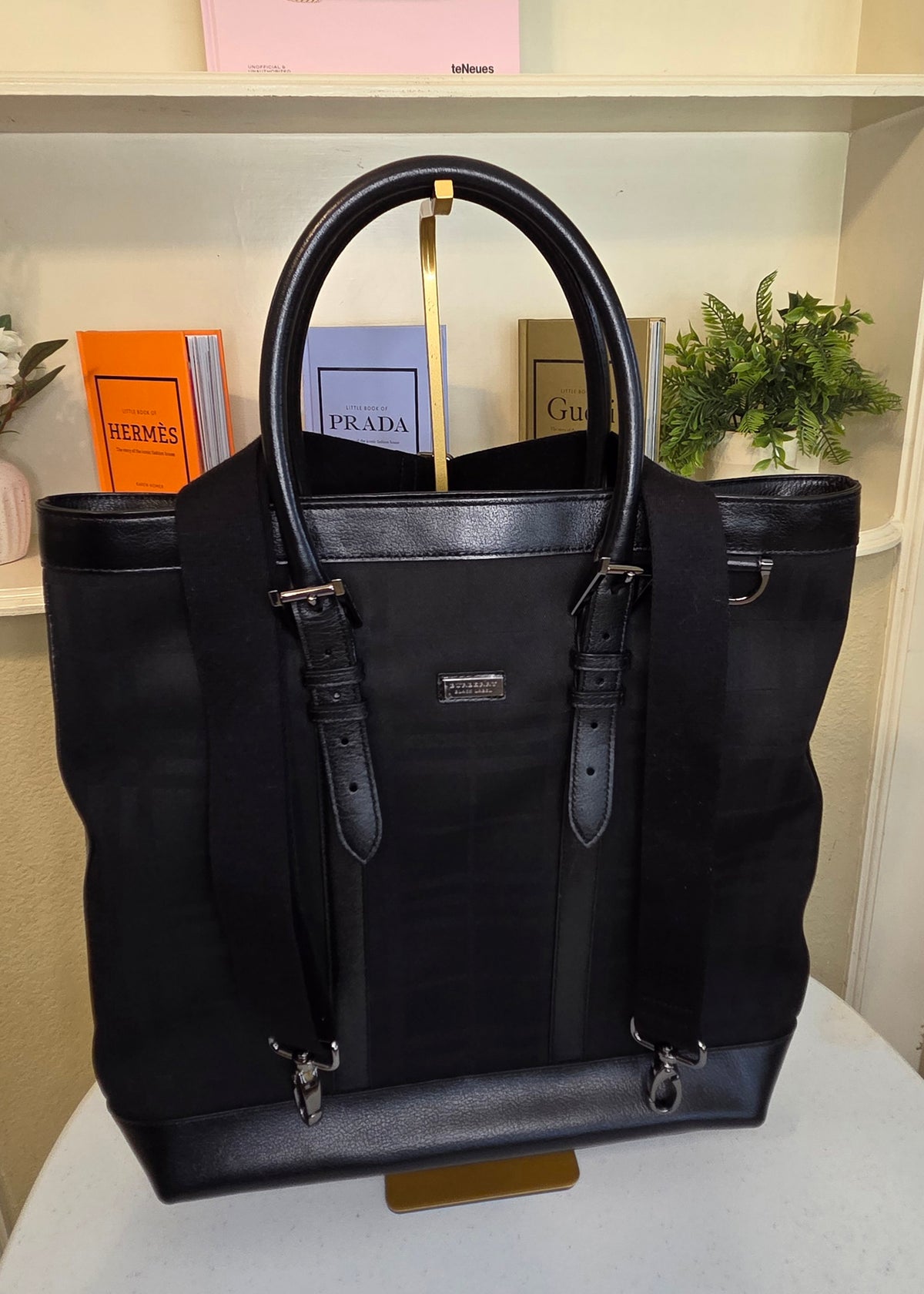 Pre-Loved Burberry Black Label Tote Bag