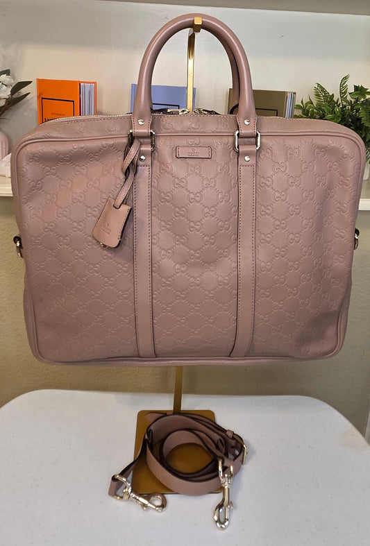 Pre-Loved Gucci Guccissima Leather Briefcase
