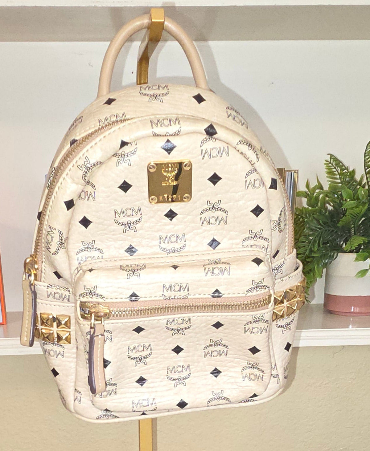 Pre-Loved  MCM Stark X-Mini Side Studs Backpack
