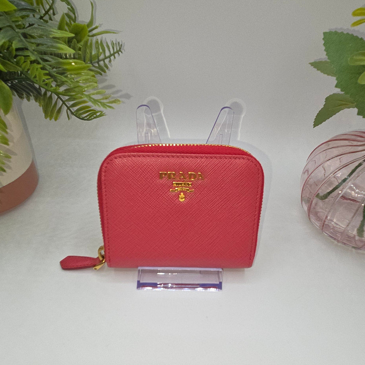 Pre-Loved Prada Saffiano Leather Zip-Around Coin Case