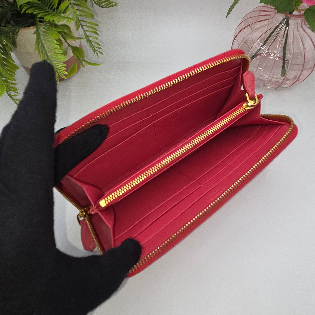 Pre-Loved Prada Saffiano Zip Around Wallet