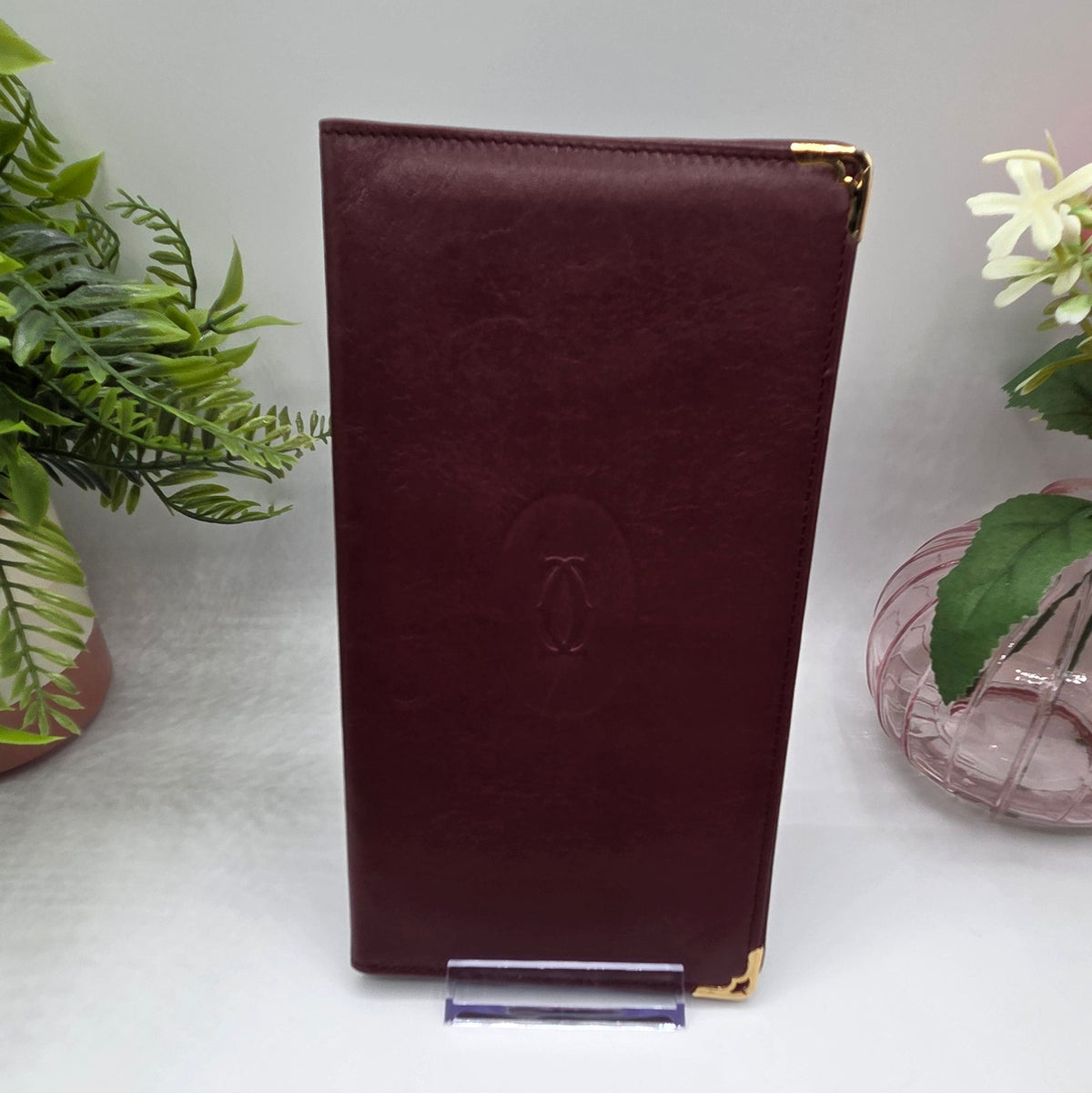 Pre-Loved Cartier Must de Cartier Burgundy Leather Long Wallet