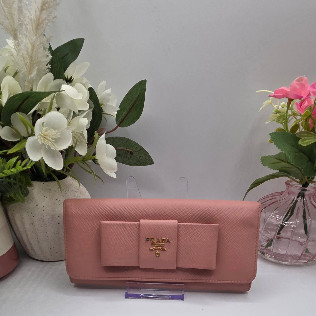 Pre-Loved Prada Saffiano Fiocco Flap Wallet