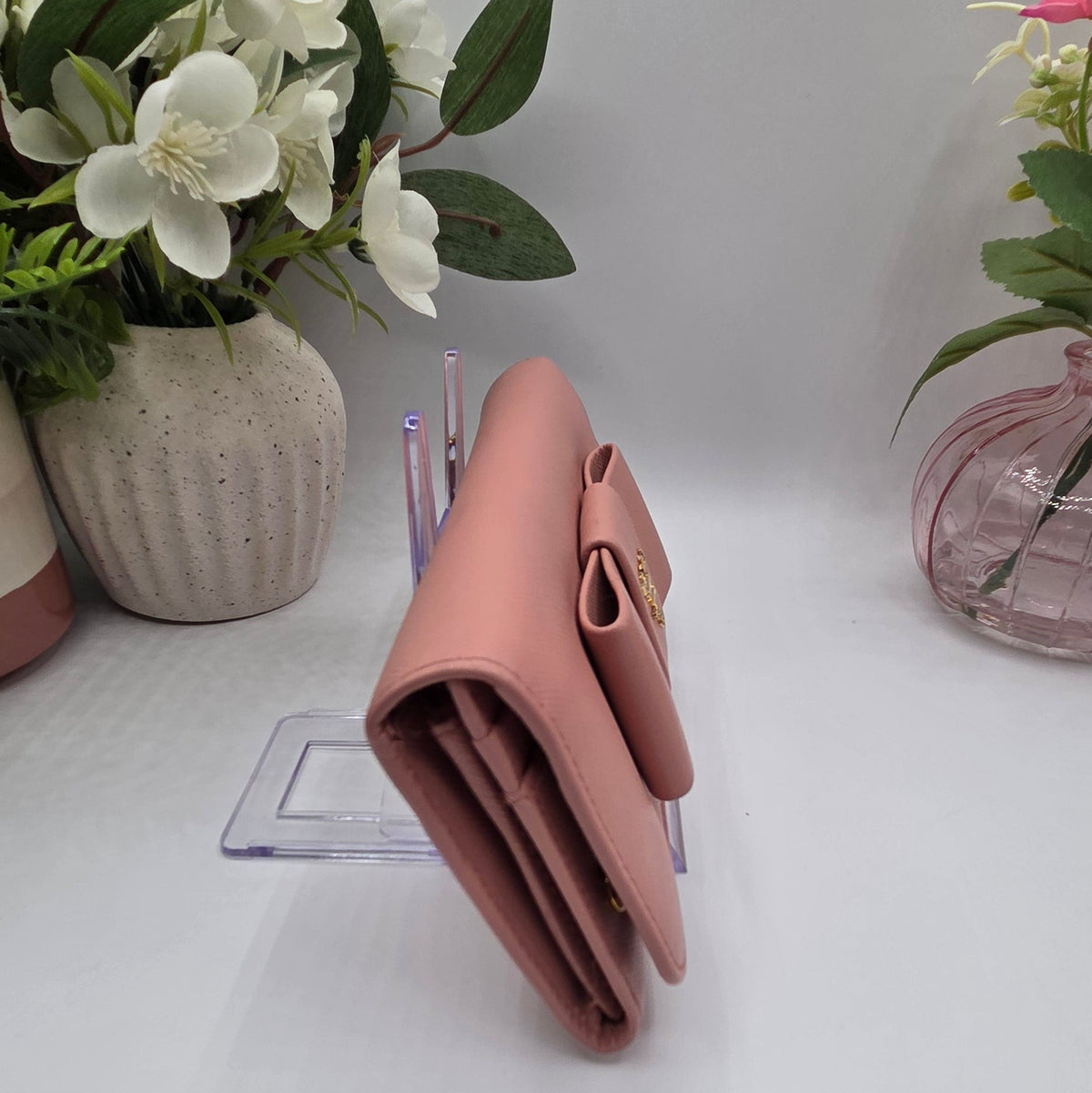 Pre-Loved Prada Saffiano Fiocco Flap Wallet