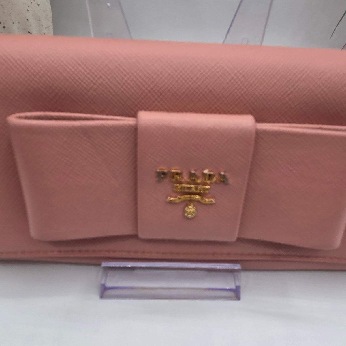 Pre-Loved Prada Saffiano Fiocco Flap Wallet