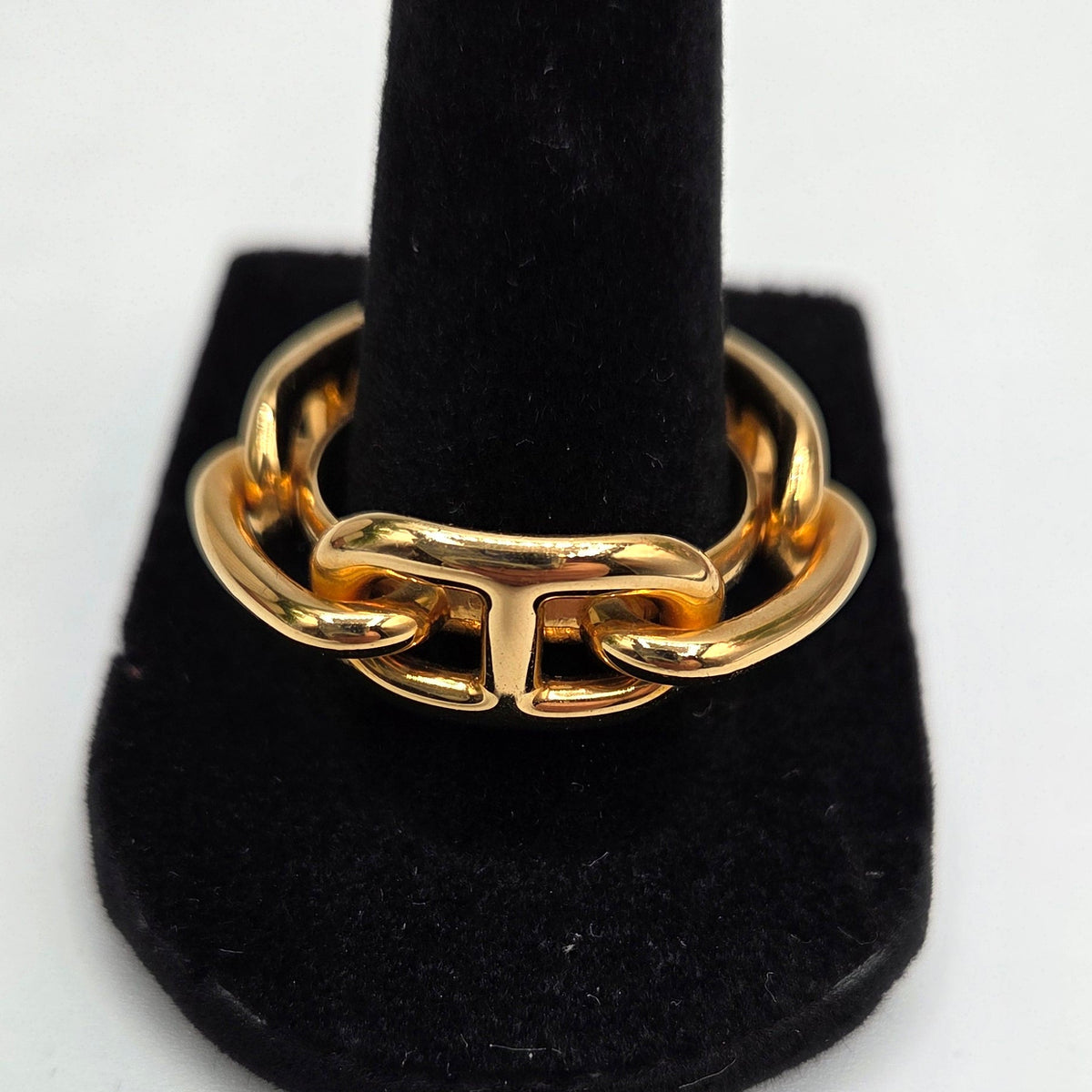 Pre-Loved Hermès Lucade Chaîne d'Ancre Scarf Ring