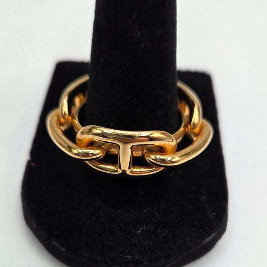 Pre-Loved Hermès Lucade Chaîne d'Ancre Scarf Ring
