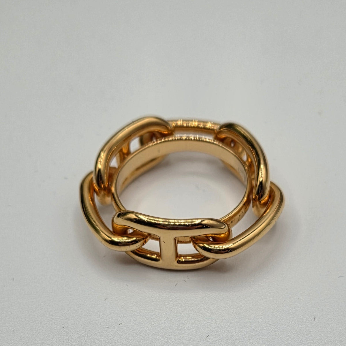 Pre-Loved Hermès Lucade Chaîne d'Ancre Scarf Ring