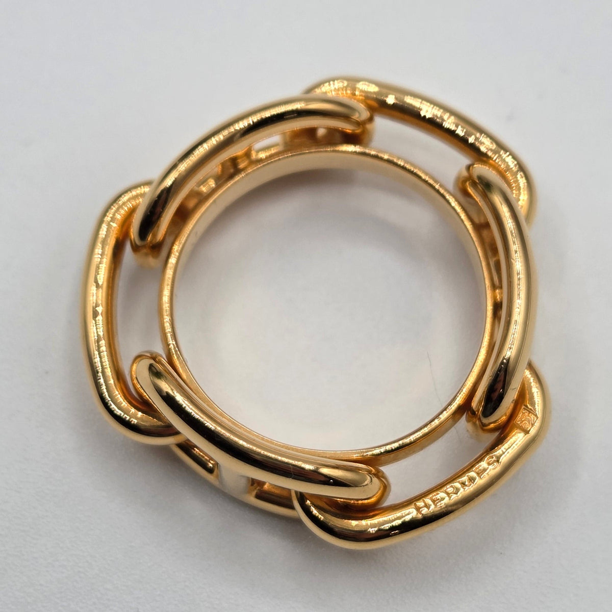 Pre-Loved Hermès Lucade Chaîne d'Ancre Scarf Ring